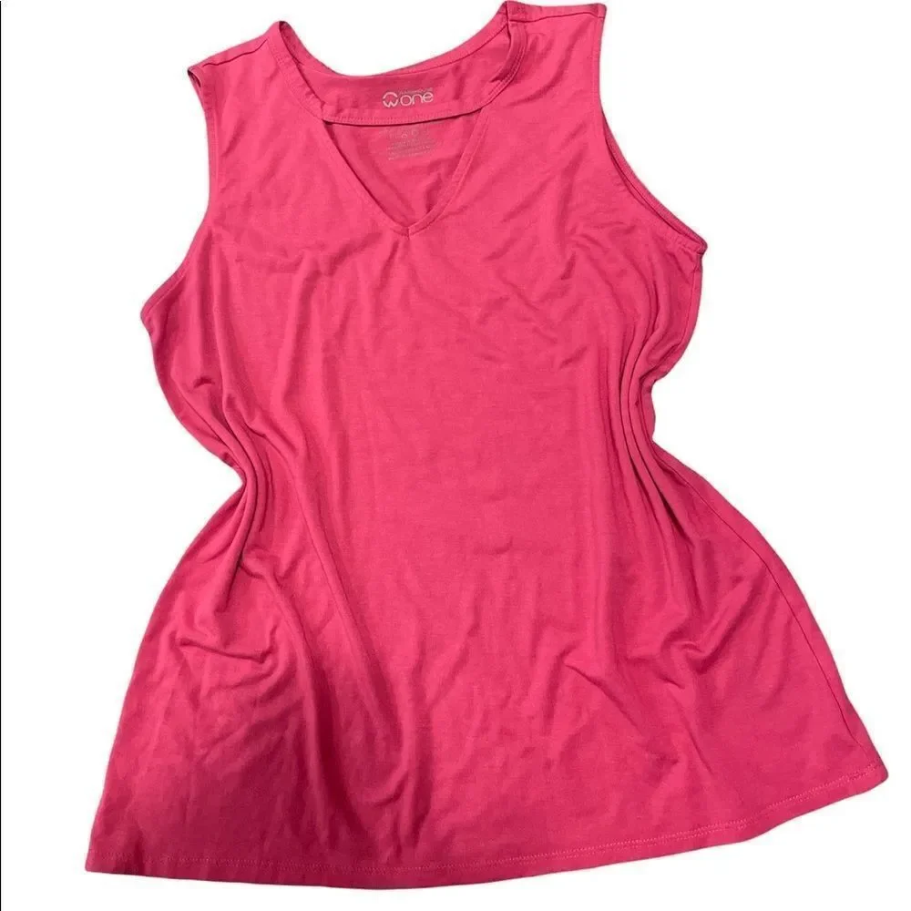 WAREHOUSE One Pink Sleeveless V-Neck Tank Top - Picture 5 of 9